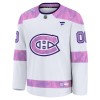 Montreal Canadiens Fanatics Hockey Fights Cancer Practice Custom 2024-25 Weiss Trikot - Herren